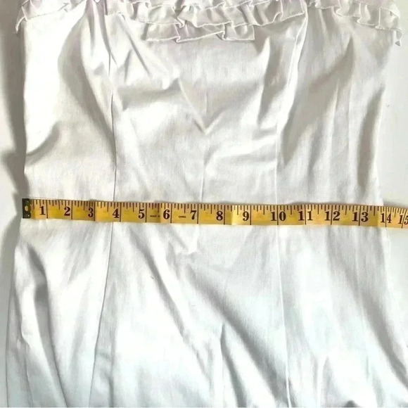 Betsey Johnson Back Ruffle Bow Above the Knee Dress in White - Picture 12 of 13